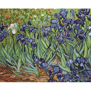 Lucas Kit de point de croix Motif iris de Van Gogh