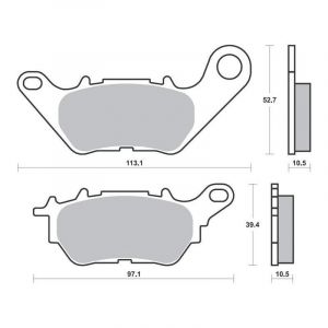 Sbs Plaquettes de freins 230HF Organique arrière