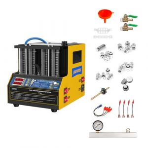 AUTOOL CT160 Testeur & Machine de Nettoyage d'injecteur de Carburant Automobile 220V, Machine de Nettoyage &agrave; Ultrasons pour Injecteur de Carburant 4 Cylindres Chauffage du Fluide pour Moto V&eacute;hicule