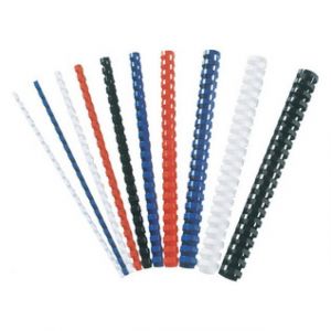 Fellowes 5345204 - Bo&icirc;te de 100 reliures &agrave; anneaux plastique, diam&egrave;tre 6 mm, coloris rouge