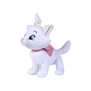 Nicotoy Peluche chat blanc marie 48 cm - set doudou animal enfant aristochats + carte tigre