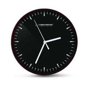 Esperanza +EHC010K+WALL+CLOCK+-++BUDAPEST+-+BLACK