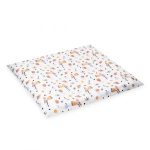 Julius Z&ouml;llner Housse pour matelas &agrave; langer en coton bio - Motif fleurs crazy - Taille 85 x 75 cm