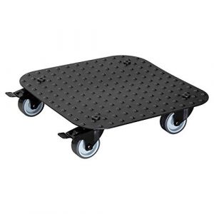 Wagner Support à roulettes pour Pot de Fleur Alaska Black 29 x 29 x 7,5 cm I intérieur + extérieur I Roule Pot en Aluminum revêtu I 2 Freins I Capacité de Charge 150 kg I Made in Germany - 20700801