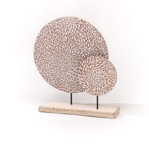 Image de Declikdeco Déco à poser sur pied en bois beige 30.5x6.3x40