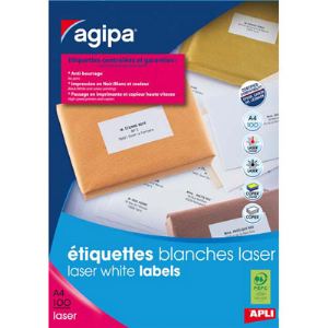 Agipa Boîte de 400 étiquettes adresses laser (10,5 x 14,85 cm)