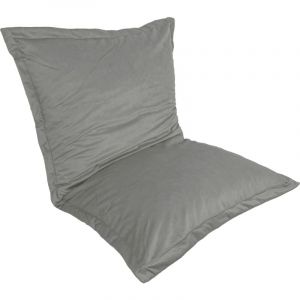 Pouf intérieur xl Housse en velours gris clair 150x100cm
