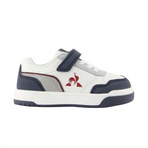 Le Coq Sportif Chaussures Court Breaker blanc pur gris bleu marine enfant - 26