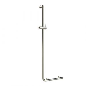 Tiger Boston Comfort and Safety Barre de douche avec poign&eacute;e de s&eacute;curit&eacute; gauche Inox - Argent
