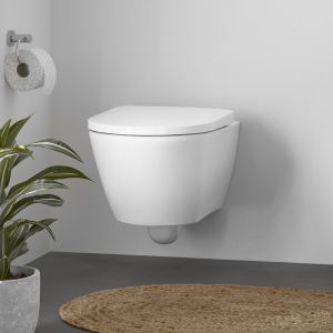 Image de Duravit Ensemble WC suspendu D-Neo, avec WC à faible débit sans rebord incluant Durafix et abattant avec mécanisme de fermeture souple, 45770900A1