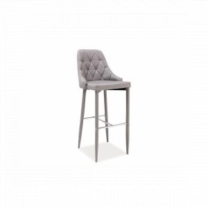 Signal Ac-Deco Tabouret de bar - Trix - L 46 x P 42 x H 109 - Gris