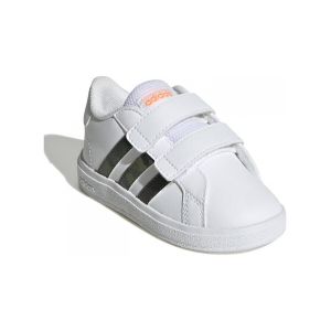 Adidas Mixte bébé Grand Court Lifestyle Hook and Loop Shoes Low, FTWR White/FTWR White/Screaming Orange, 20 EU