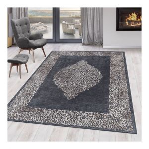 Allotapis Tapis lavable en machine style orient noir Antique 200x290 Noir
