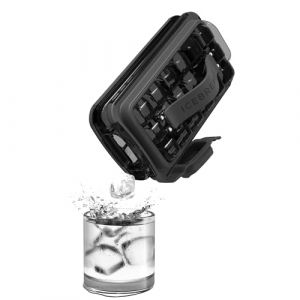 Icebreaker Distributeur de gla&ccedil;ons - POP 2.0 - Noir transparent - 4 en 1 - Garantie 2 ans