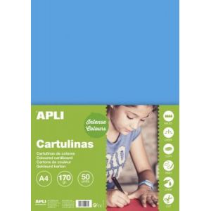 APLI Etui Cartoline de Bricolage 180G A4 50F BLEU CIEL