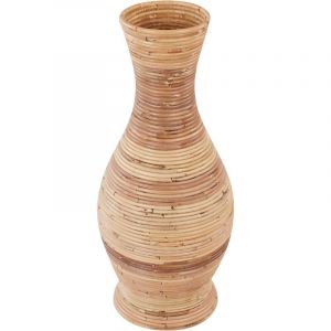 Beliani Vase Décoratif en Rotin Tressé 70 cm Naturel Boho Rustique Trinisa