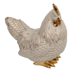 Signes Grimalt Figure de figure de gallina Gallo Figure Animaux blancs 21x11x20cm 28014