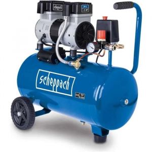 Scheppach Air Compressor HC26Si Ultra-Quiet Air Compressor 24 L Tank Working Pressure 8 Bar 1100 W 230 V Suction Capacit