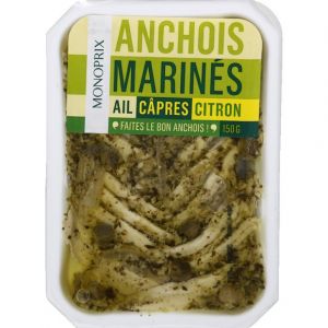 Monoprix Anchois marin&eacute;s ail c&acirc;pres citron