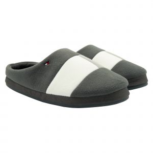 Tommy Hilfiger Chaussons avec drapeau de la marque Gris - Taille 39