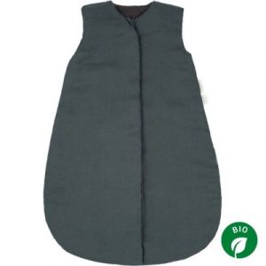 Image de Gigoteuse mi-saison en lin fran&ccedil;ais bleu vert 0-6 mois - Nobodinoz