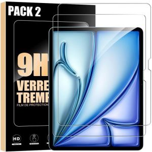 Lot-2 Verre Tremp&eacute; Pour Ipad Air 11 Pouces 2024/2025 M2/M3 - Protection Antichoc 9h Transparent - E.F.Connection