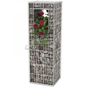 Image de VidaXL Jardinière / Poteau pour panier de gabion acier 50x50x160 cm