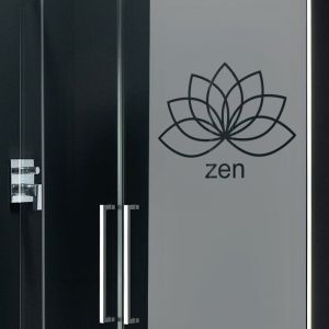 Film Occultant zen fleur de lotus pour Vitre/Douche 185x55cm
