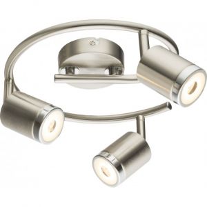 Globo Plafonnier LED luminaire métal nickel chrome mat spot salon chambre