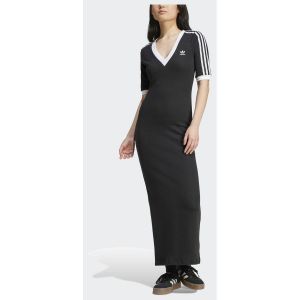 Adidas Original Robe Col En V Maille 3 Bandes Adicolor, pointure X-Small - Taille X-Small