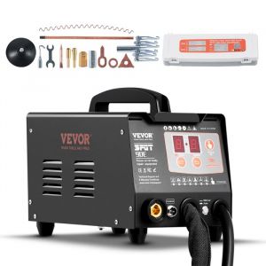 VEVOR Tire Clou Carrosserie 3 KW Kit Poste de Débosselage Soudeuse par Points 2 Pistolets de Soudage Outil Réparation Bosses Carrosserie Auto Manuel 7 Modes pour Débosselage de Voitures Camions Motos