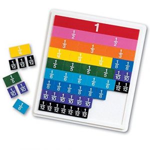Learning Resources Tuiles de Fractions Arc-en-Ciel avec Plateau 10 x 12.8 x 1.3 Pouces
