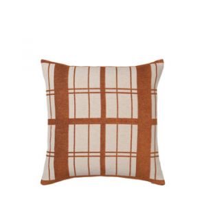 Broste Copenhagen Housses de coussins CHEQUER Marron - Taille 50x50 cm