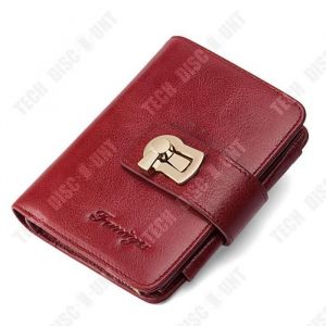 TD Portefeuille à trois volets Femme Design rétro classique Intérieur multi-cartes Fermeture éclair anti-décoloration