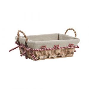 Aubry Gaspard Corbeille en osier clair et jute