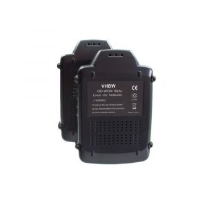 Vhbw 2x batterie compatible avec Worx WX529, WX529.9, WX548, WX548.9, WX550, WX550.1, WX550.9, WX678 outil &eacute;lectrique (1