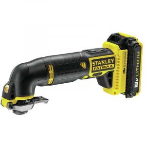 Stanley FMC710D2 FATMAX-QW outil Oscillant de 2,0 Lithio 18 V. Ah. SPM 8. 000-18,000. angle Head 3&ordm;. avec led et des feuilles du votre s'il est perdu ou cass&eacute; 2 batteries 20 accessoires et une mallette.
