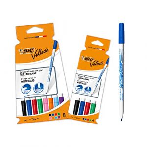 Bic 12 Feutres Velleda 1721 effaçables pour tableau blanc