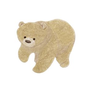 Lorena canals Tapis coton lavable en machine enfant Bear 120x122 Miel