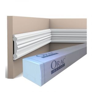 Orac P9020 Cimaise murale Decor - 9,5x2x200cm (h x p x L) - moulure décorative polyuréthane Carton complet