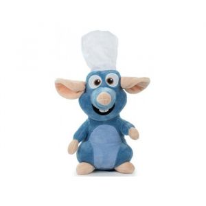 Simba Toys Peluche 31 cm : rat remy chef de cuisine - set doudou rat ratatouille + 1 carte offerte