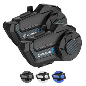 Intercom Moto Moman H2 Pro Duo 2 Unit&eacute;s Casque Main Libre &Eacute;tanche IP65
