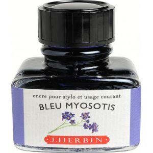 Herbin 13015T - Encre traditionnelle à stylo en flacon "D" 30ml, couleur bleu myosotis