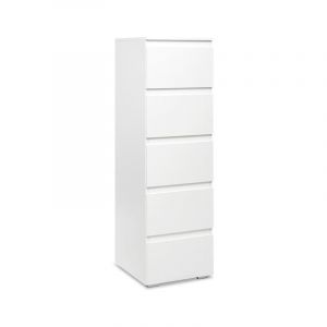Commode fine 6 tiroirs Image blanc - Blanc