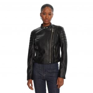 Guess Veste en PU surpiquée femme Jeannine
