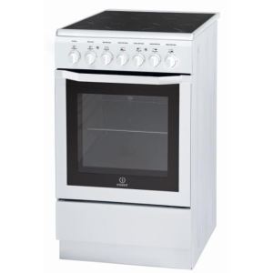 Indesit I5VMC1AWFR - Cuisinière vitrocéramique 4 zones avec four électrique