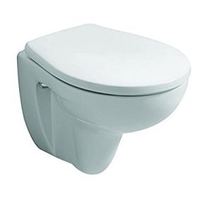 Geberit Abattant WC RENOVA COMPACT amovible, avec couvercle charnières inox blanc