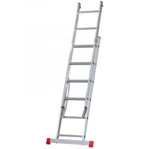 Monmobilierdesign XTRA Echelle transformable en aluminium 2 plans 6 marches