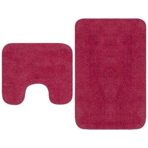 VidaXL Tapis de salle de bain 2 pcs Tissu Fuchsia