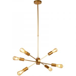 Image de Searchlight Lampe à suspension, or mat, hauteur 107 cm, ALPHA
